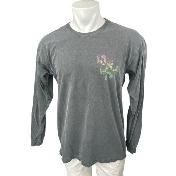 Comfort Colors Men's Gray Crew Neck Long Sleeve Graphic Sweatshirt Sweater Top L - Picture 1 of 4